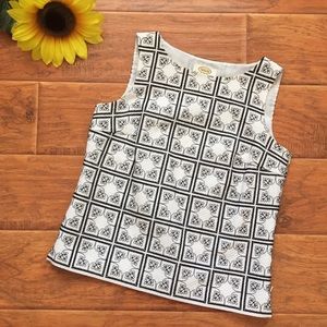 Talbots structured shell black and white design 4P